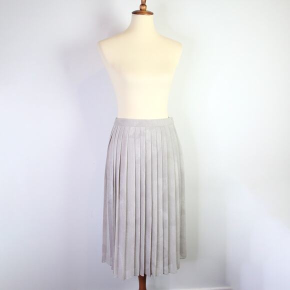 Halogen grey pleated skirt herringbone Size 0 XS - Picture 1 of 8